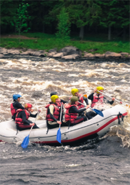 Rafting on the river